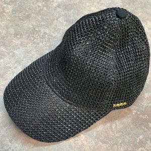 bebe Black Straw Hat